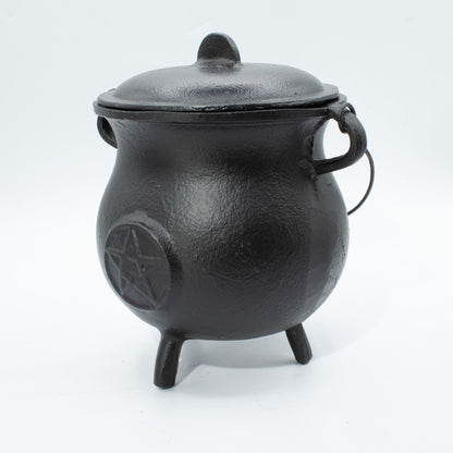 Extra Huge Cast Iron Cauldron with Pentagram