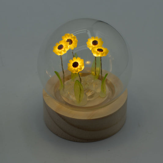 Floral Glow Garden Dome - 5 Sunflowers