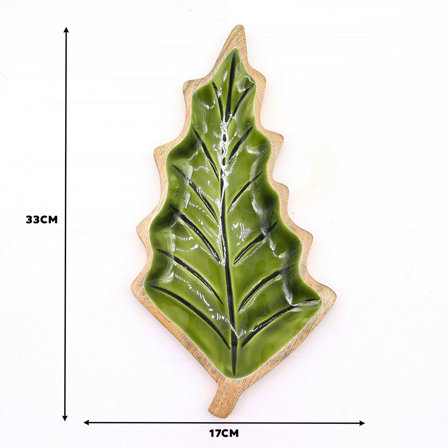 Lost in the Forest -  Enamel Leaf Wooden Bowl