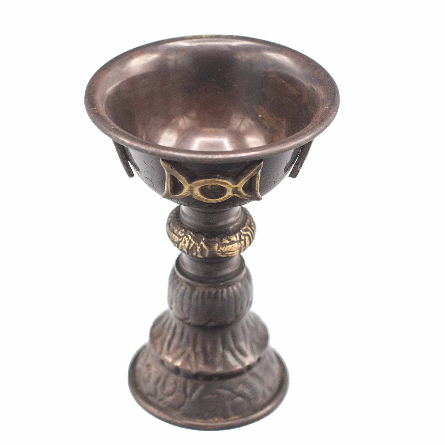 Antique Copper Ritual Goblet with Triple Moon