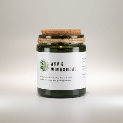 Greenman Woodwick Soy Candle - Ash & Woodsmoke