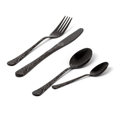 Black Rose Briar Cutlery Set