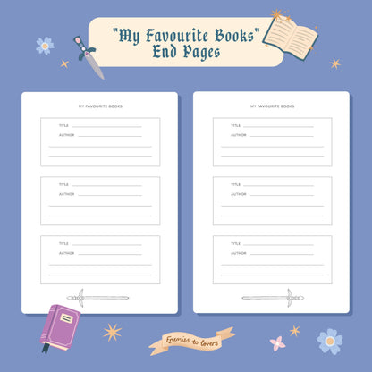 Reading Journal Dragon, Cosy Quest – 50 Book Review Notebook
