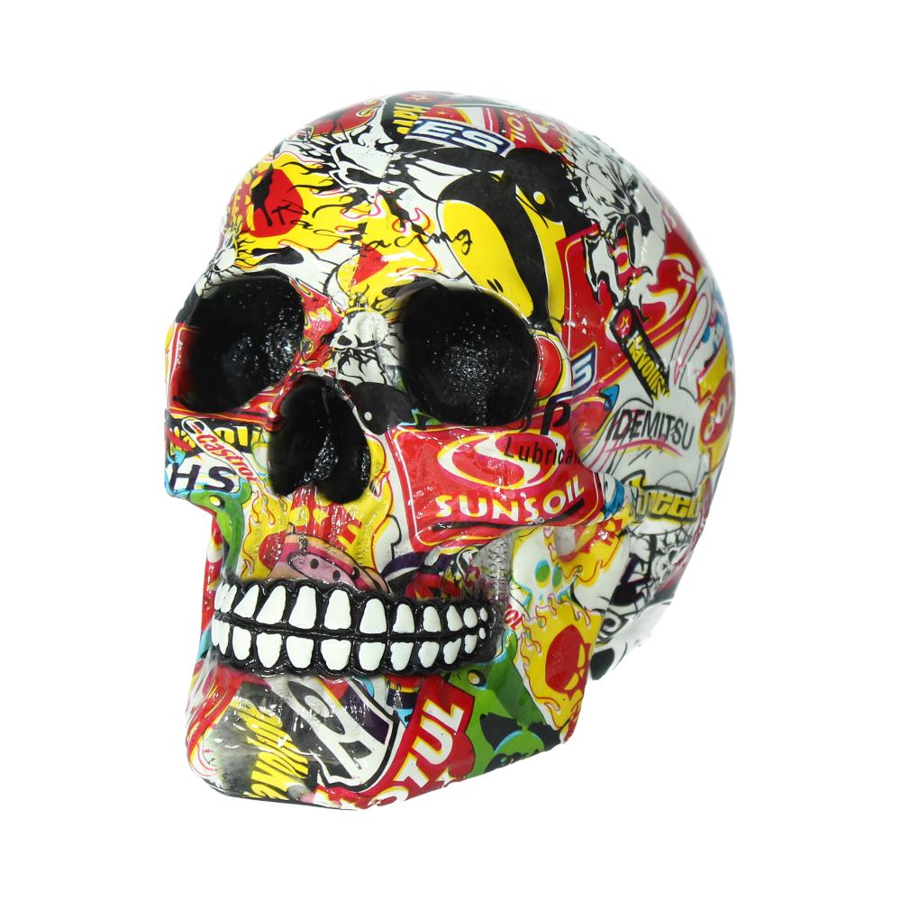 Pop Art Skull Figurine