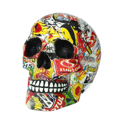 Pop Art Skull Figurine