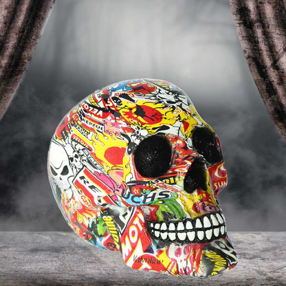 Pop Art Skull Figurine