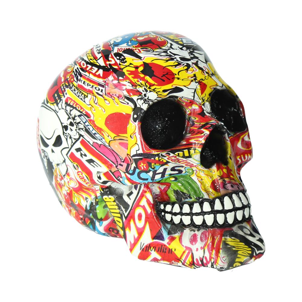 Pop Art Skull Figurine