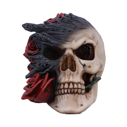 Soul Rose Skull Figurine