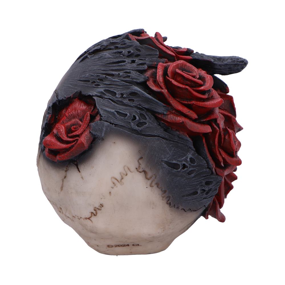 Soul Rose Skull Figurine