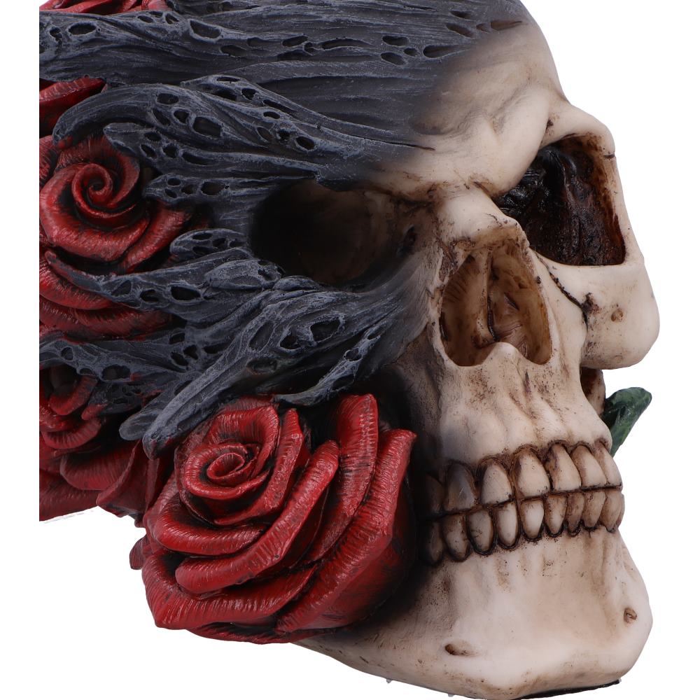 Soul Rose Skull Figurine