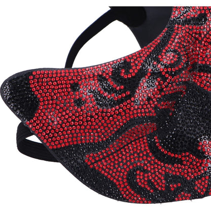 Jewelled Masquerade Mask (Red)