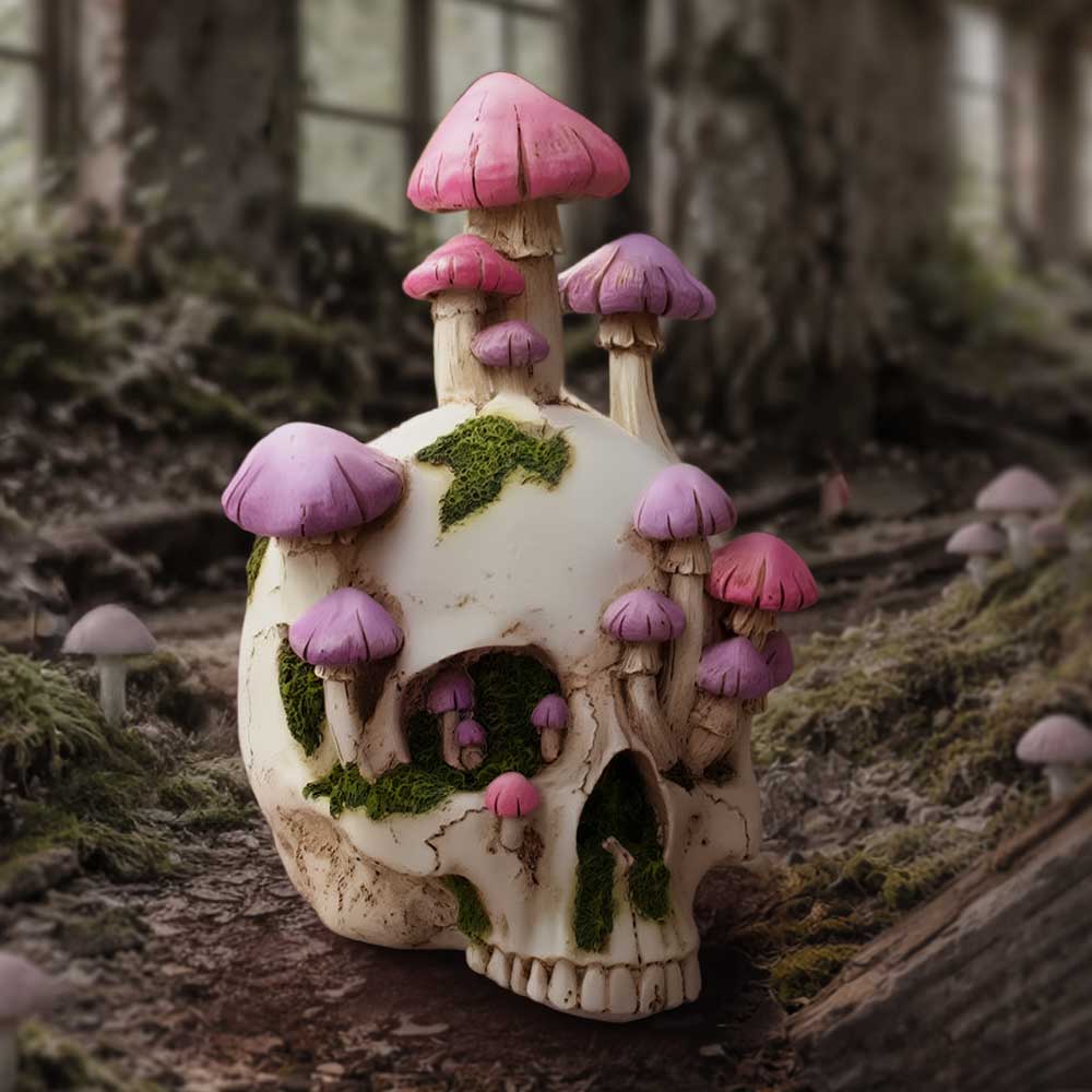Sporebound Skull Figurine