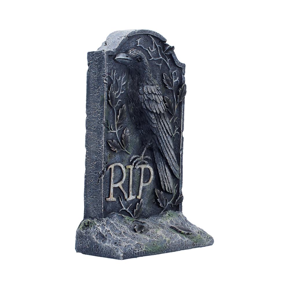 The Last Perch Gothic Raven Gravestone Figurine