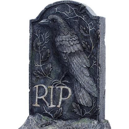 The Last Perch Gothic Raven Gravestone Figurine