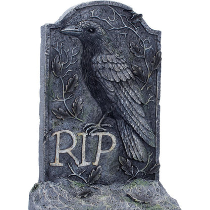 The Last Perch Gothic Raven Gravestone Figurine