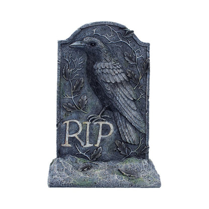 The Last Perch Gothic Raven Gravestone Figurine