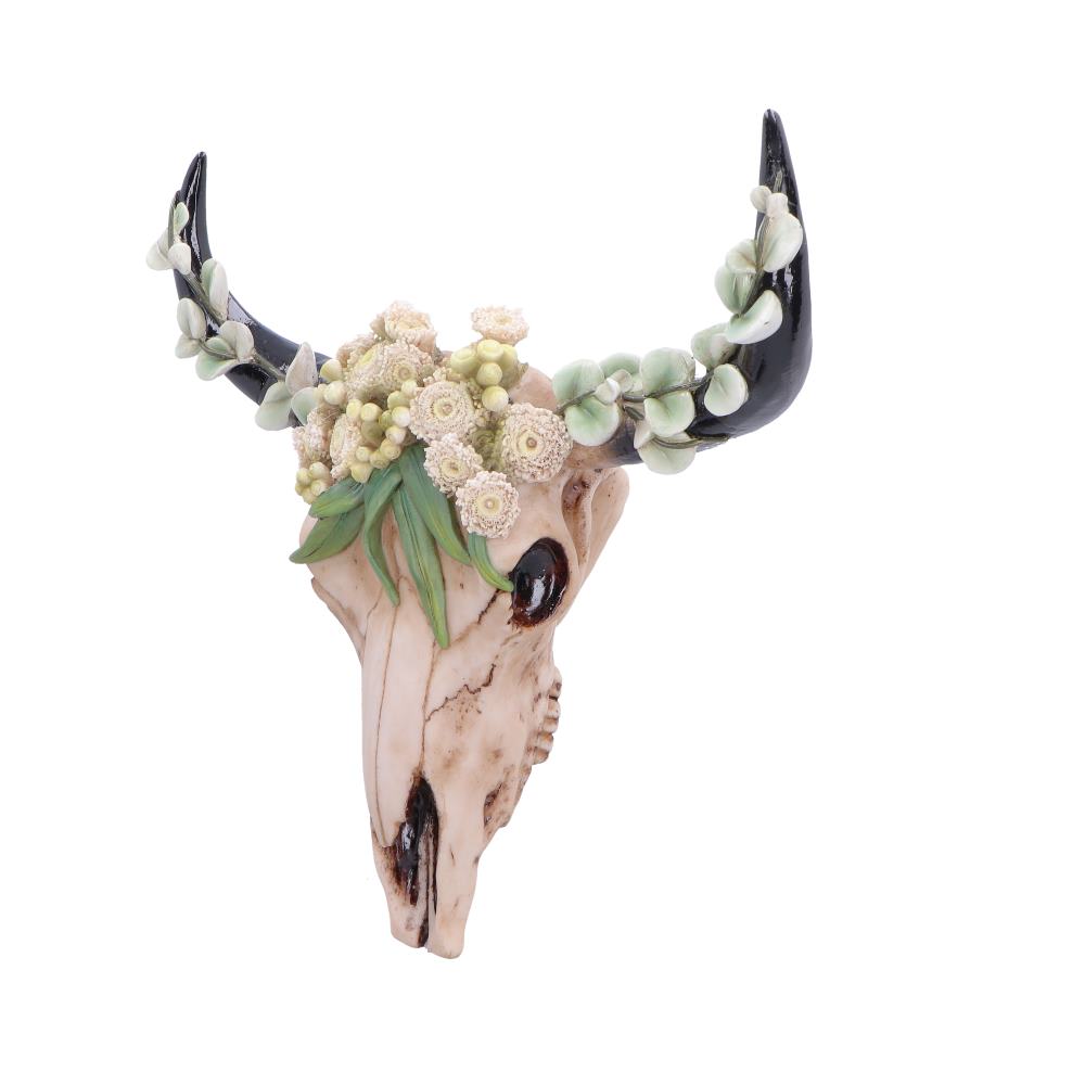 Floral Crown Skull Ornament