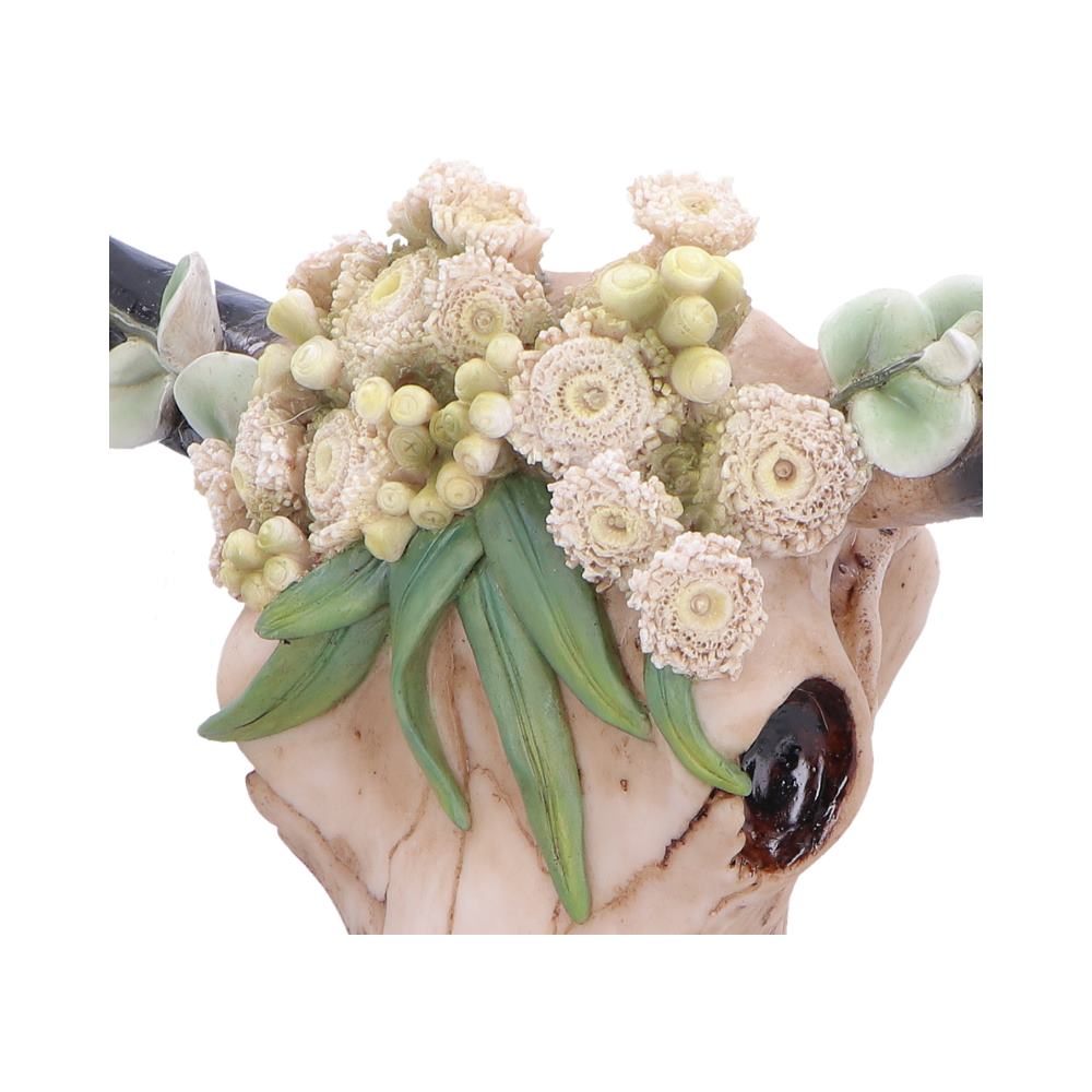 Floral Crown Skull Ornament
