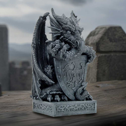 Ironshield Guardian Dragon Figurine