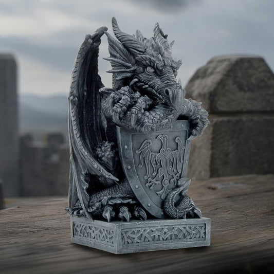 Ironshield Guardian Dragon Figurine