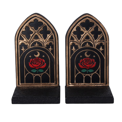 Gothic Rose Cathedral Arch Bookends