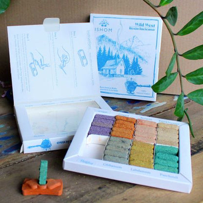 70 Incense Smudge Bricks and Burner - Wild West