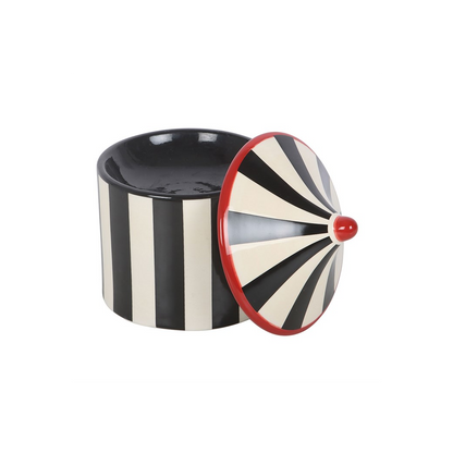 Black Striped Circus Tent Oil Burner