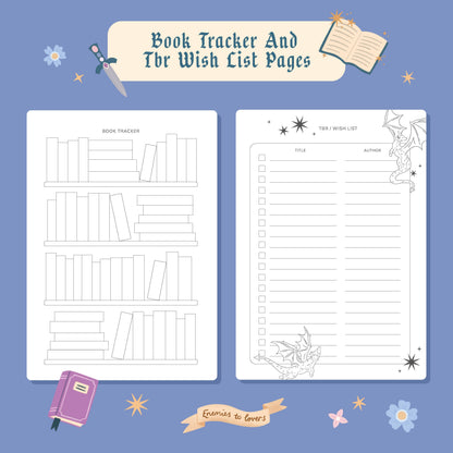 Reading Journal Dragon, Cosy Quest – 50 Book Review Notebook