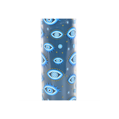 All Seeing Eye Print White Rose Tube Candle