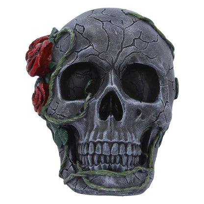 Twilight Bloom Gothic Skull Figurine