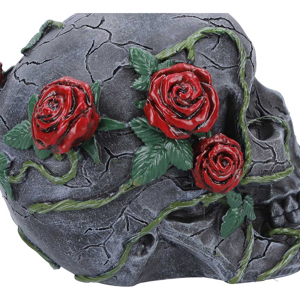 Twilight Bloom Gothic Skull Figurine