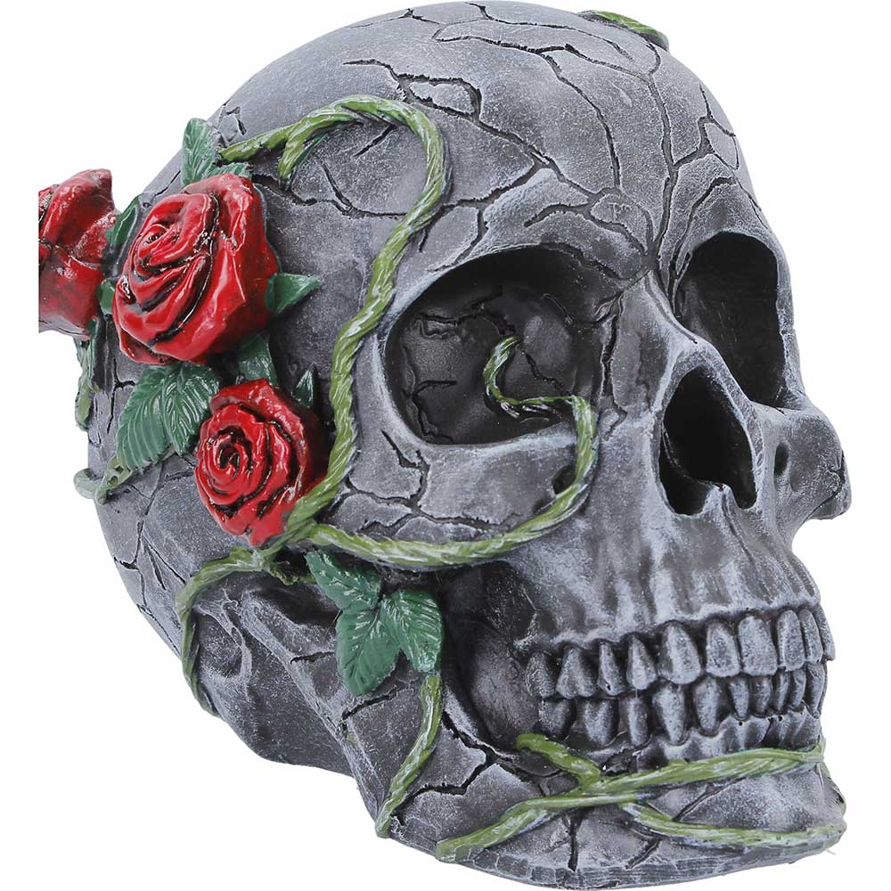 Twilight Bloom Gothic Skull Figurine