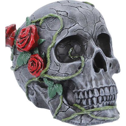 Twilight Bloom Gothic Skull Figurine