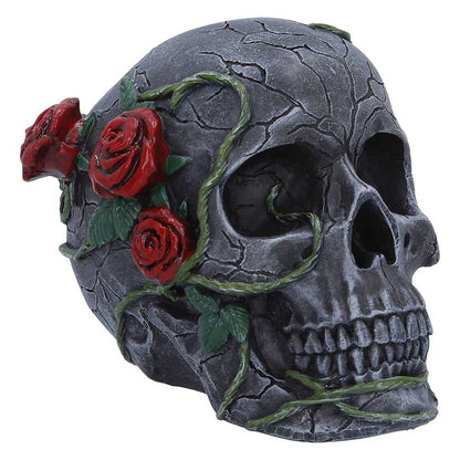 Twilight Bloom Gothic Skull Figurine