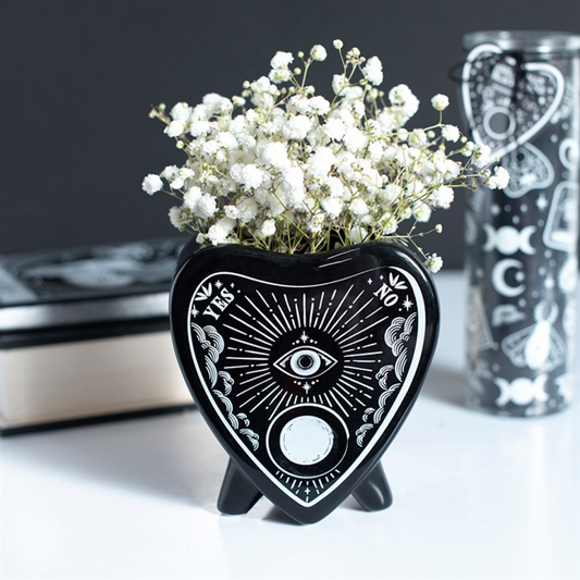 Black Planchette Flower Vase