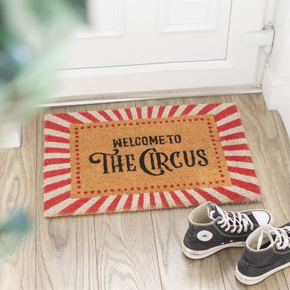 Red Welcome to the Circus Doormat