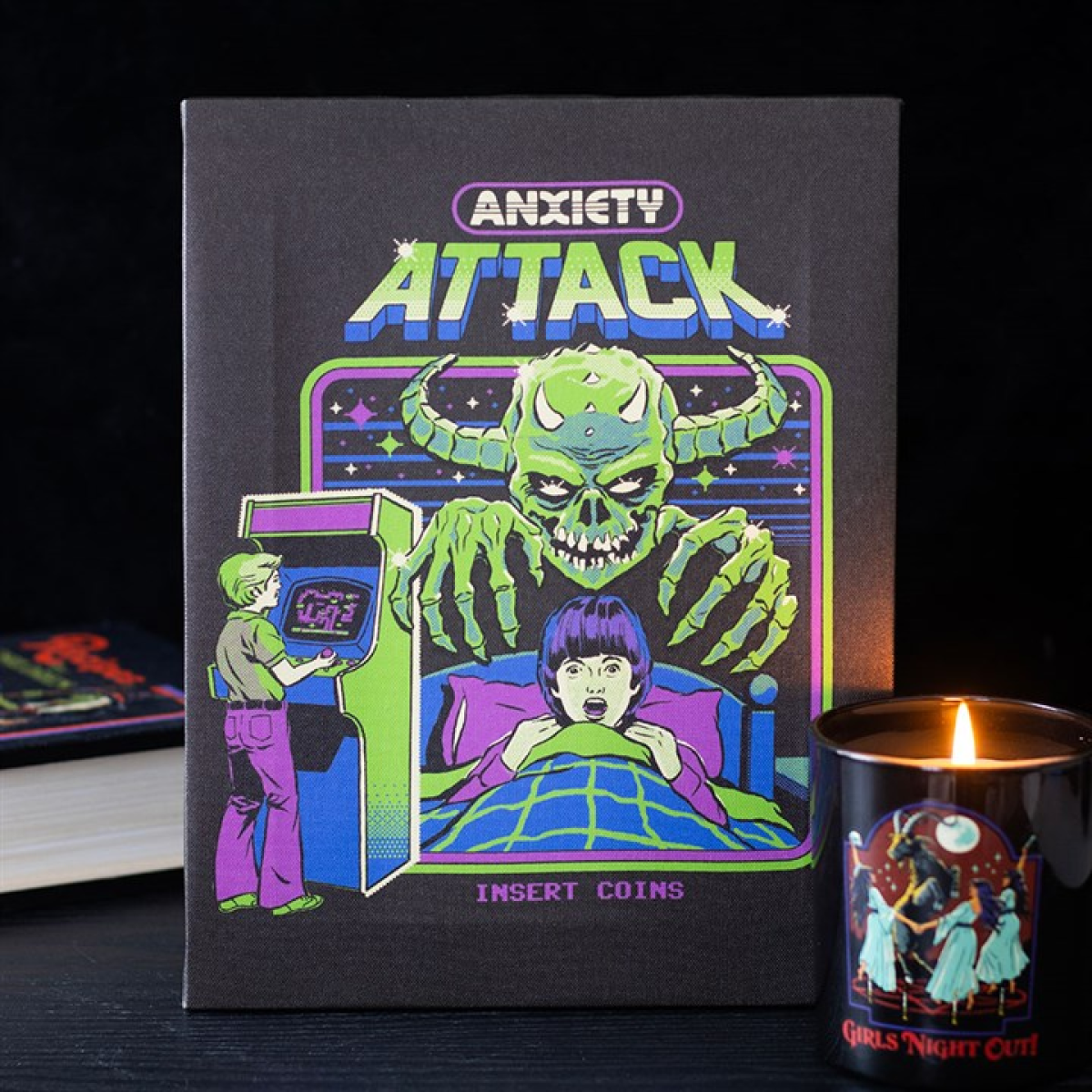 Anxiety Attack Canvas Plaque by Steven Rhodes