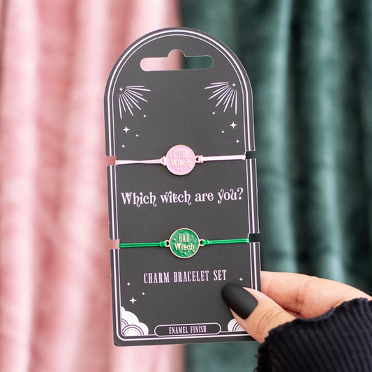 Set of 2 Good Witch and Bad Witch Bracelets