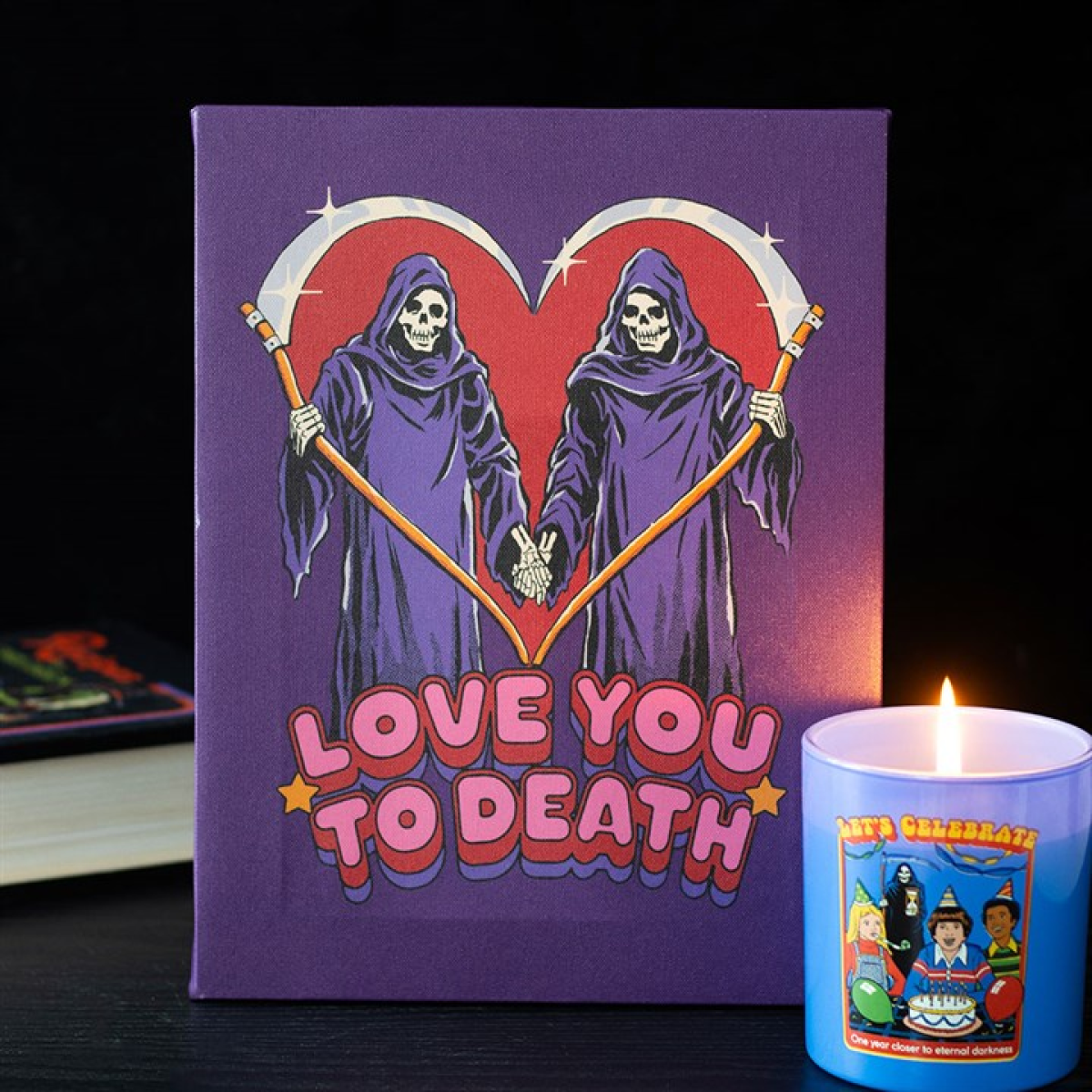 Love You To Death Canvas Plaque by Steven Rhodes