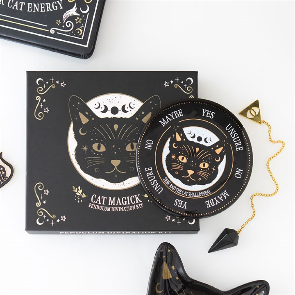 Black Cat Magick Pendulum Divination Kit