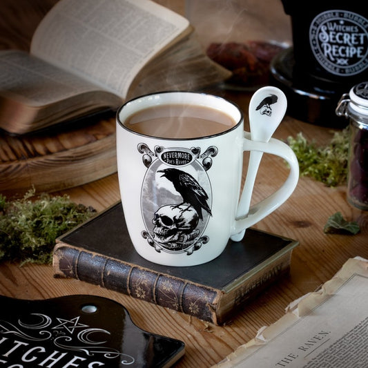 Poe's Raven: Mug & Spoon Set