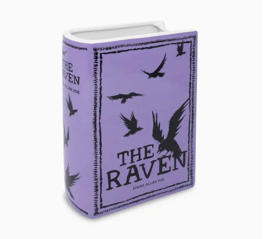 The Raven - Large Purple Book Vase