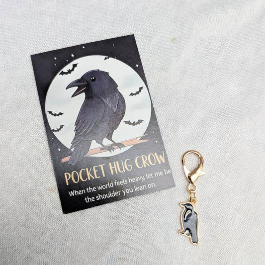 Pocket Hug Crow Charm