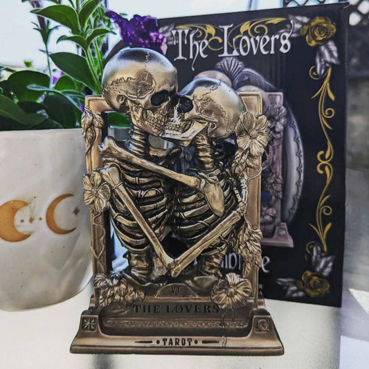 The Lovers Skeleton Tarot Figurine
