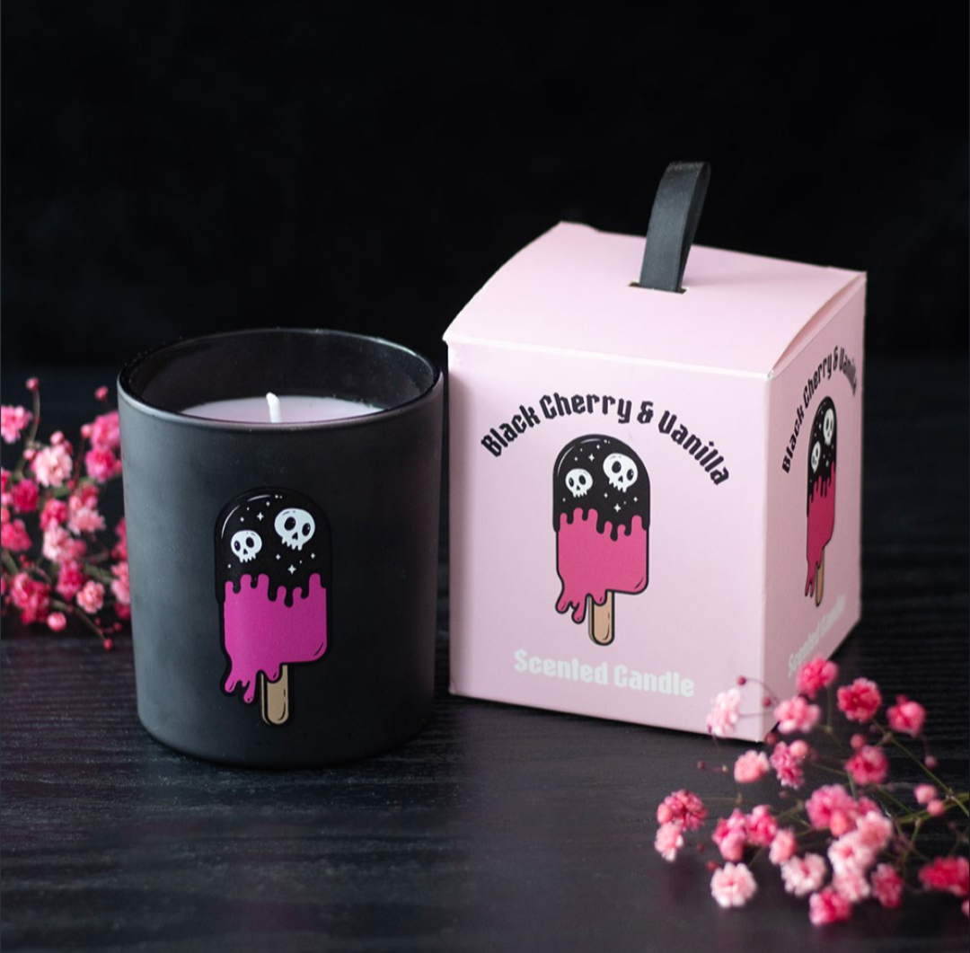 Black Cherry & Vanilla Scented Candle