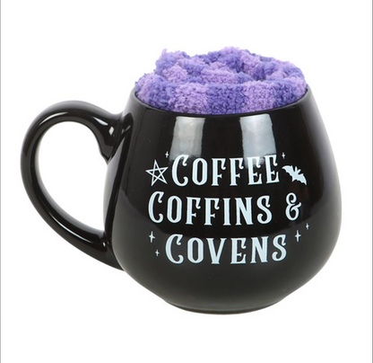Coffee, Coffins & Covens Mug and Socks Set