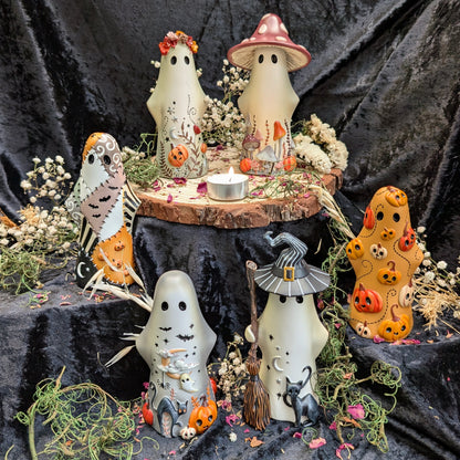 Boo-Who Ghost Figurines - Set of 6