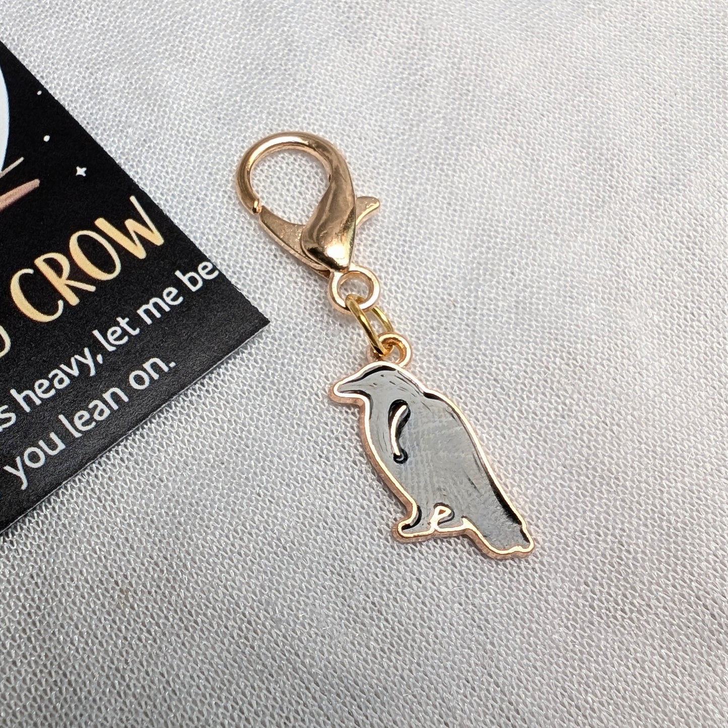 Pocket Hug Crow Charm