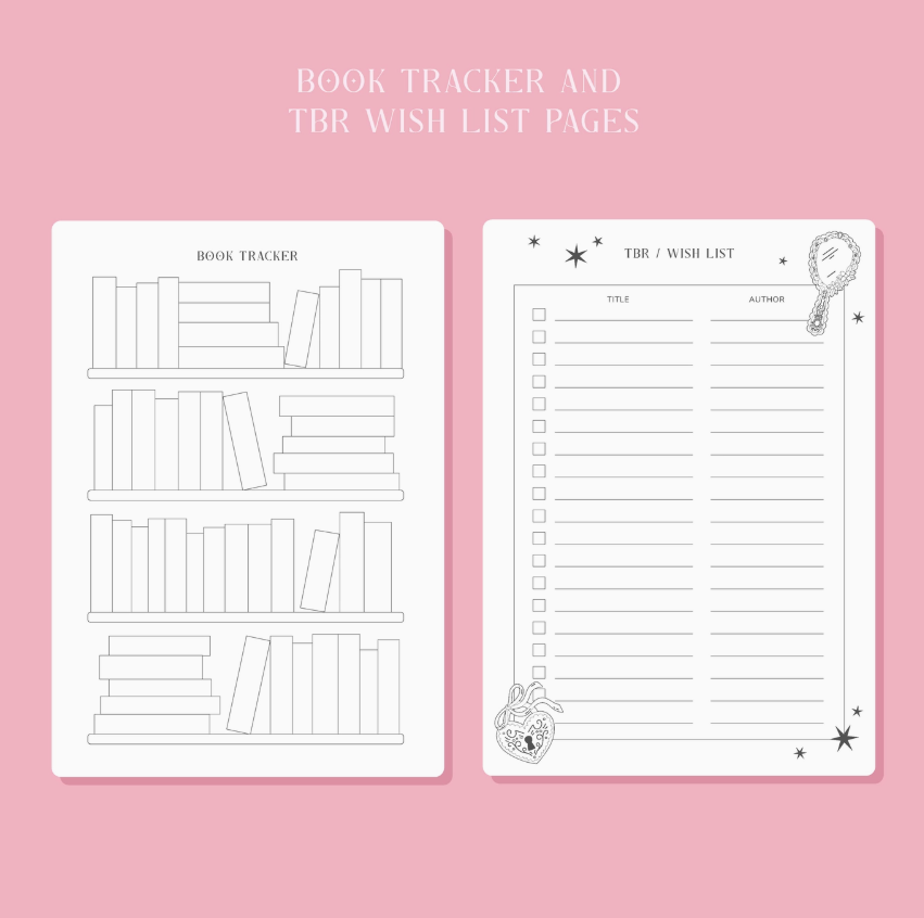 Romantasy Reading Journal – 50 Book Review Notebook