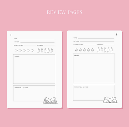 Romantasy Reading Journal – 50 Book Review Notebook